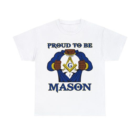 Proud To Be A Mason Heavy Cotton Tee