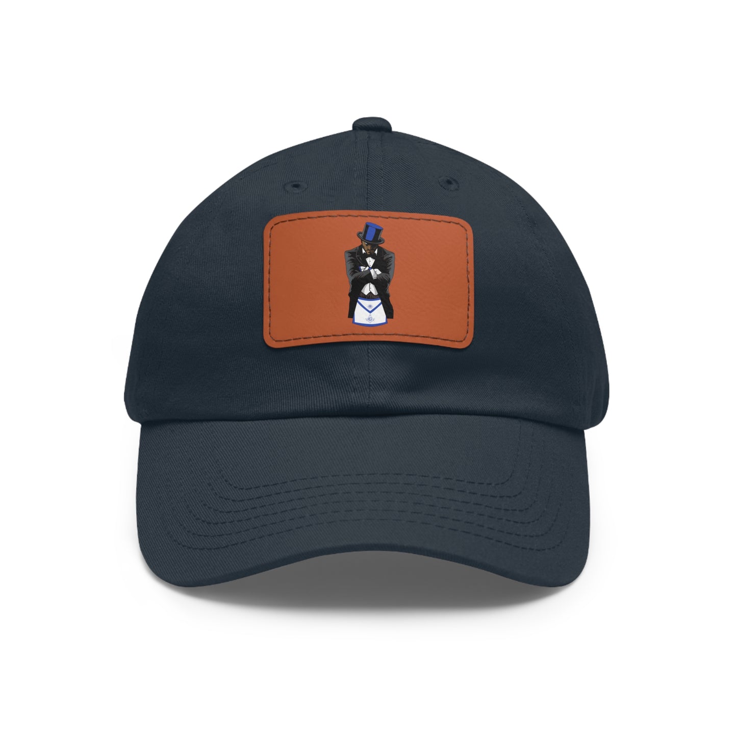 Mason Dad Hat with Leather Patch (Rectangle)