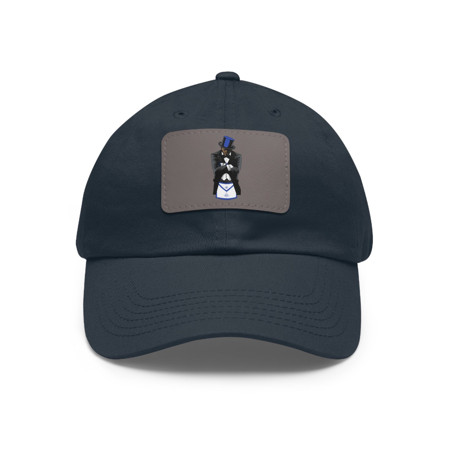 Mason Dad Hat with Leather Patch (Rectangle)