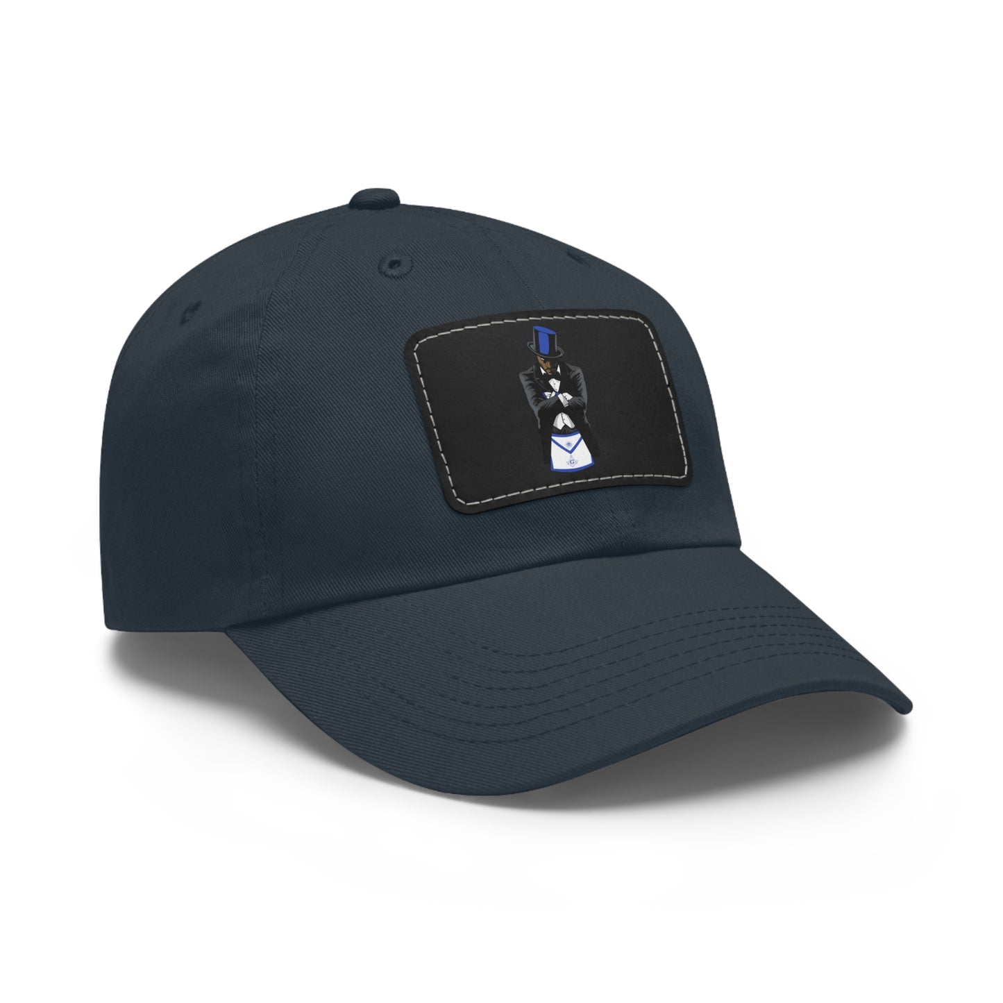 Mason Dad Hat with Leather Patch (Rectangle)