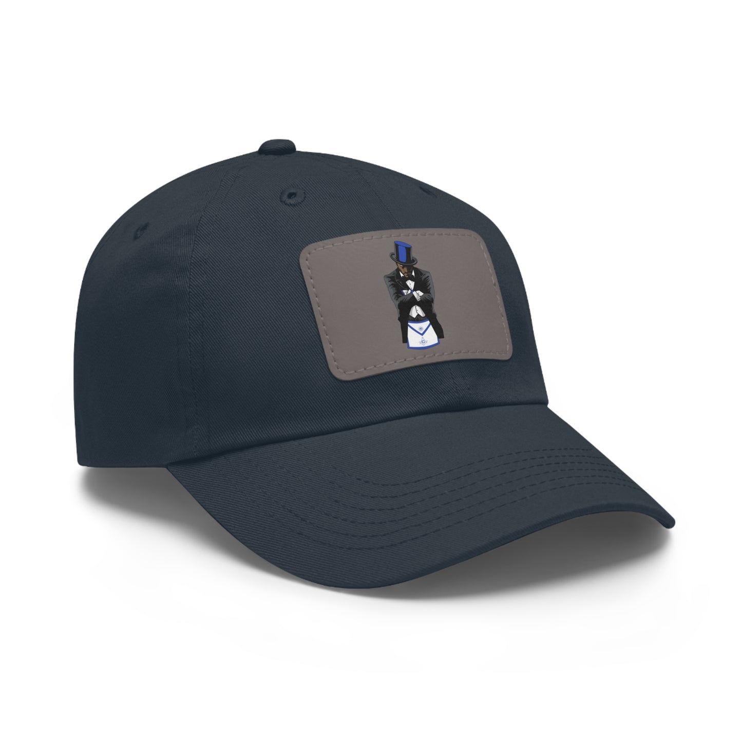 Mason Dad Hat with Leather Patch (Rectangle)