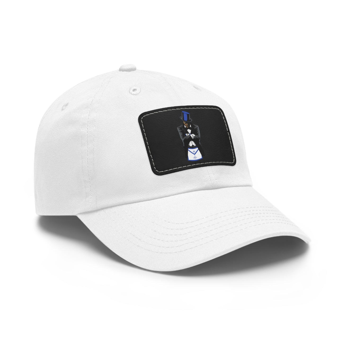 Mason Dad Hat with Leather Patch (Rectangle)