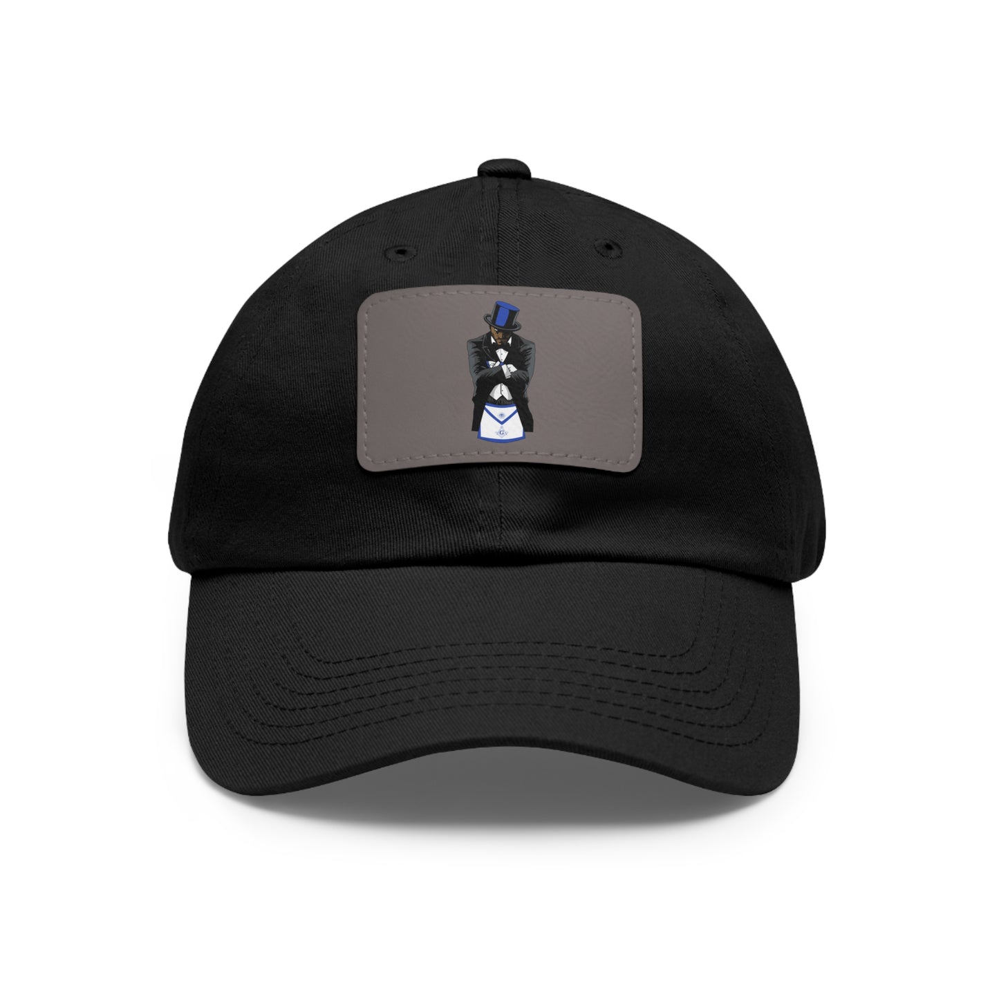 Mason Dad Hat with Leather Patch (Rectangle)
