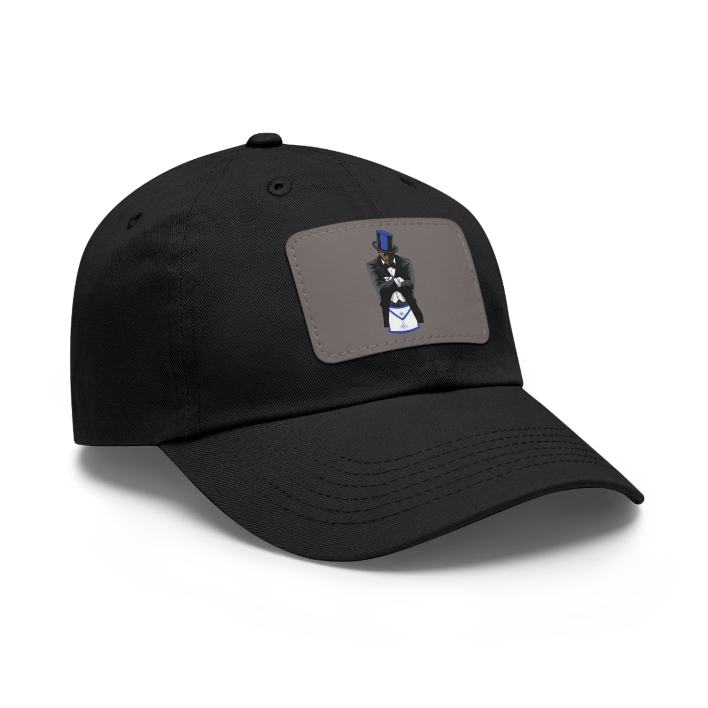 Mason Dad Hat with Leather Patch (Rectangle)