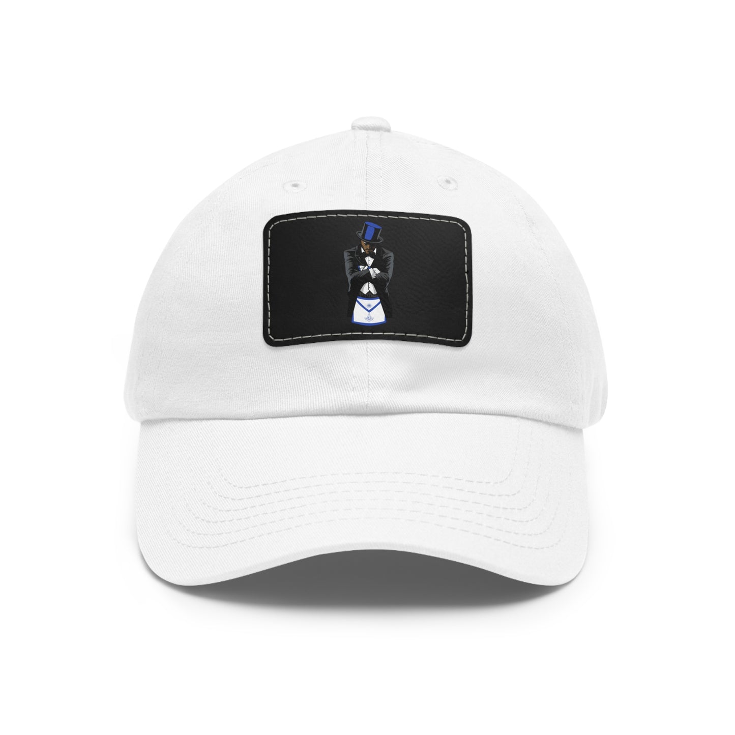 Mason Dad Hat with Leather Patch (Rectangle)
