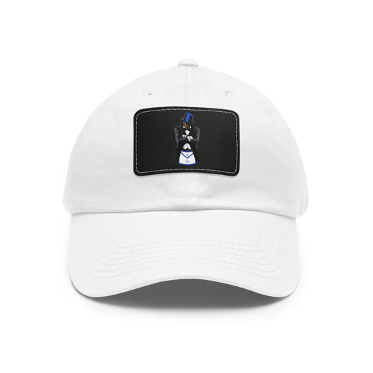 Mason Dad Hat with Leather Patch (Rectangle)