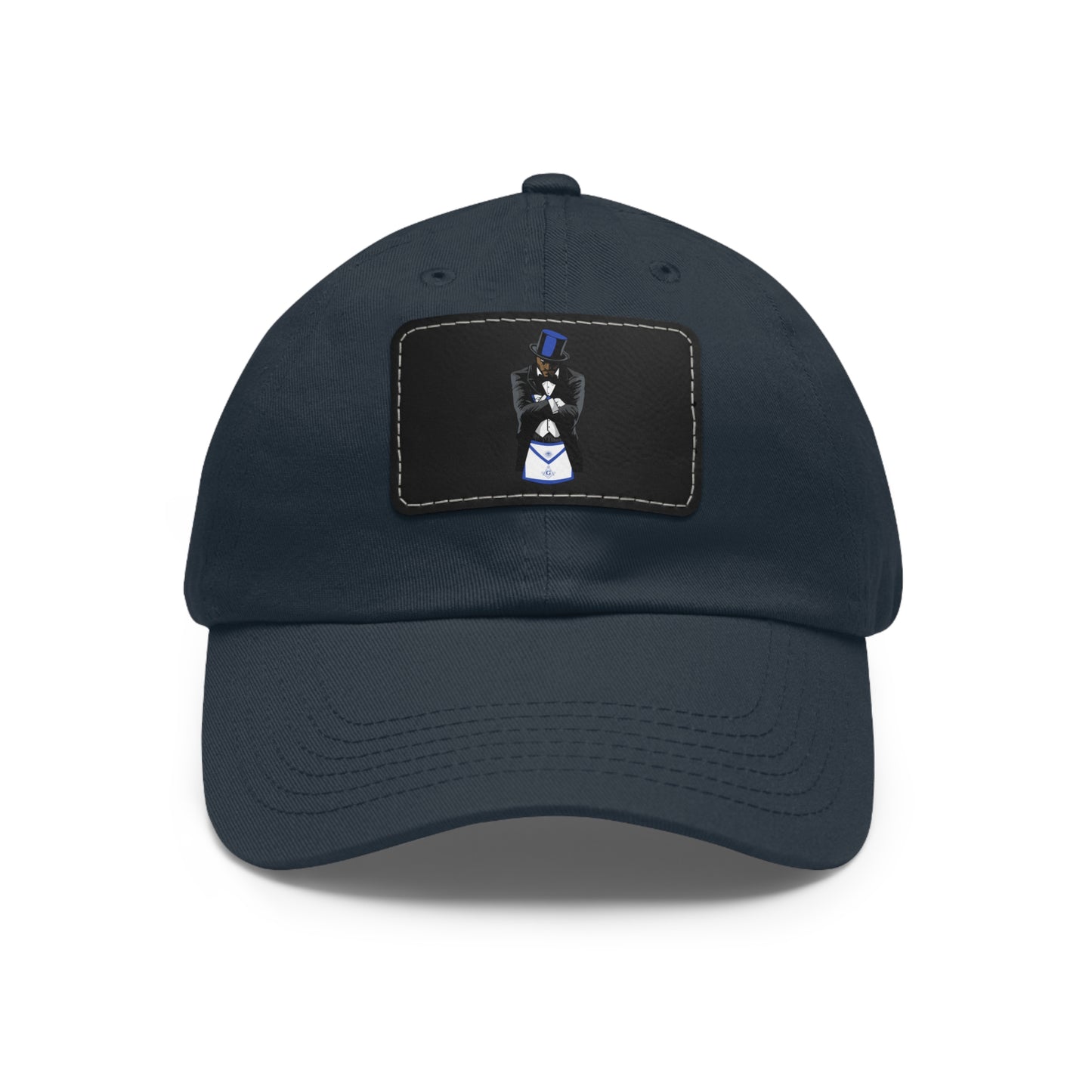 Mason Dad Hat with Leather Patch (Rectangle)