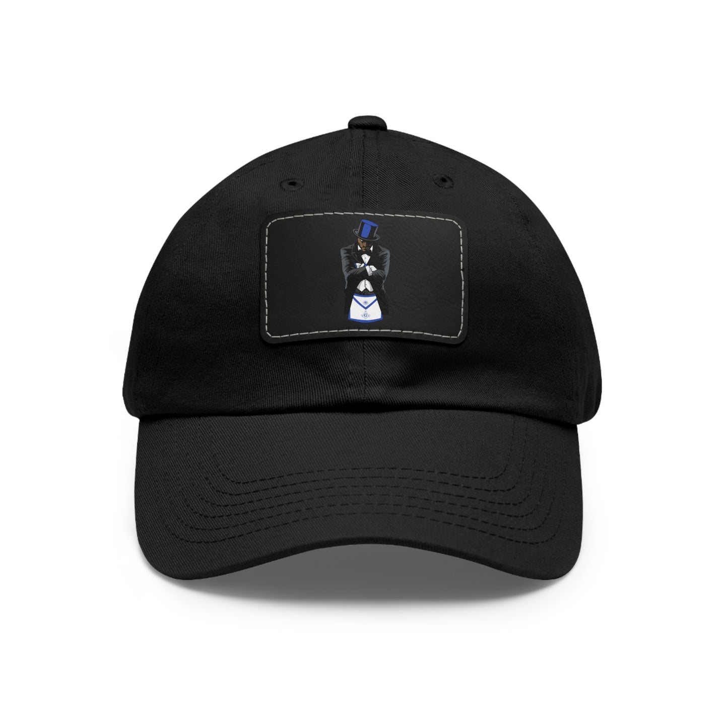 Mason Dad Hat with Leather Patch (Rectangle)